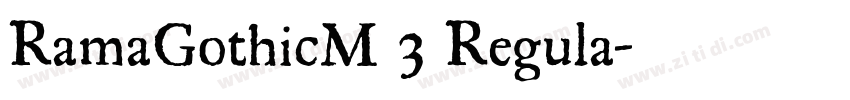 RamaGothicM 3 Regula字体转换 RamaGothicM 3 Regula字体转换